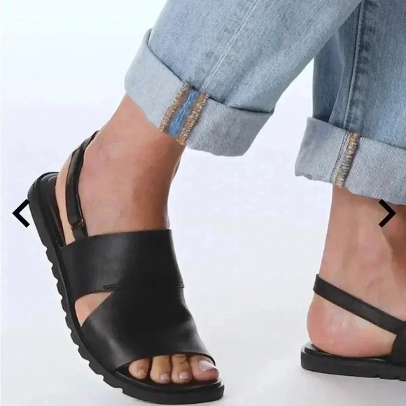 Sorel Black Women's Sandals - Picture 1 of 4